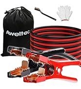 AWELTEC Heavy Duty Jumper Cables,2 Gauge 20 Feet Booster Battery Cable,Automotive Wires with Alli...