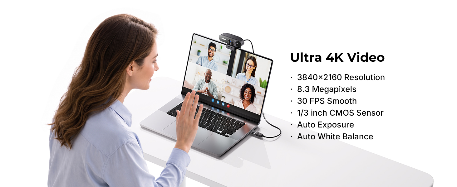 4k webcam triple privacy protection