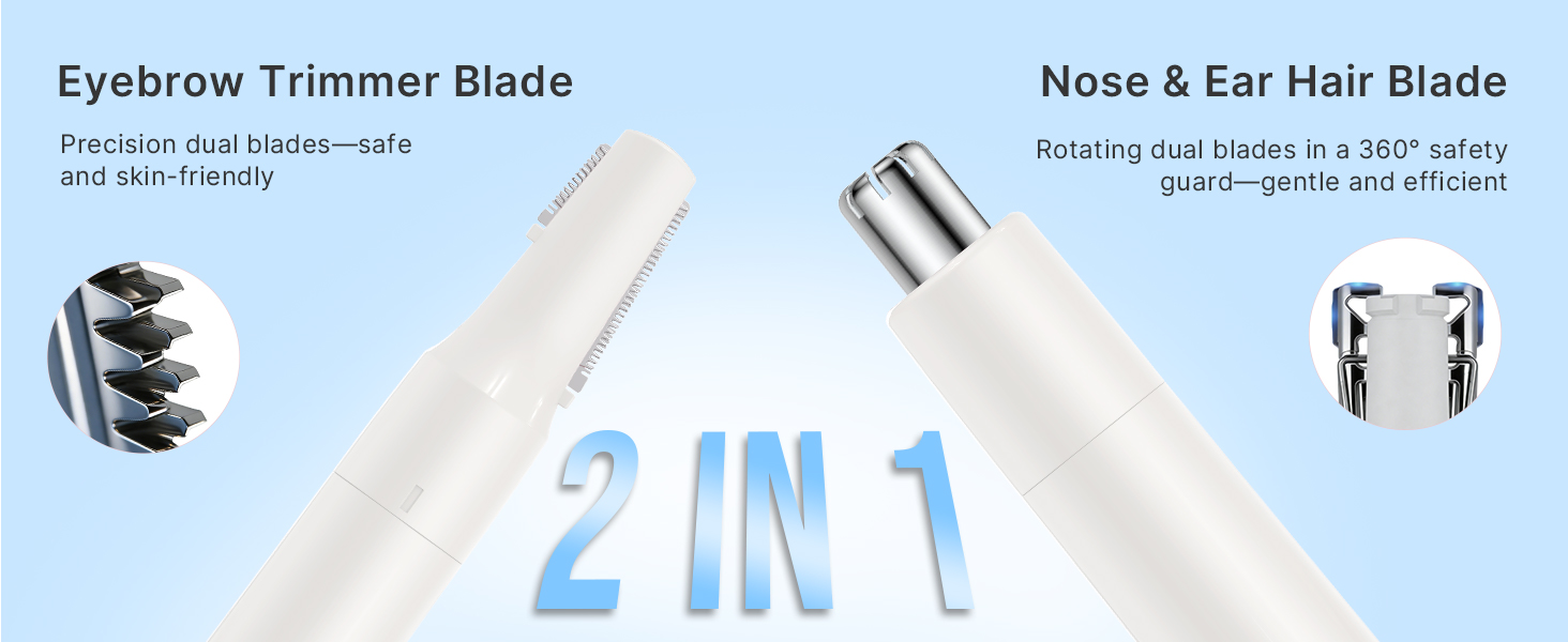 2 IN 1 Eyebrow & Nose Hair Trimmer