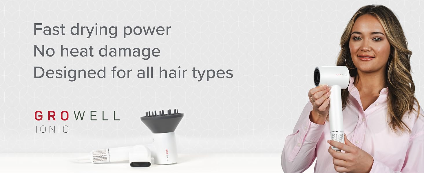 Ionic Hair dryer no heat damage for all hair types