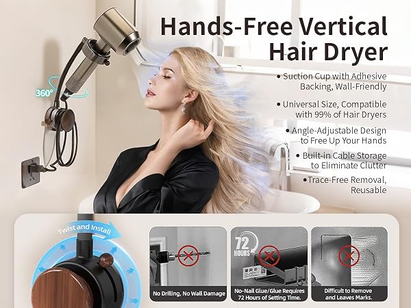 Hands-Free VerticalHair Dryer