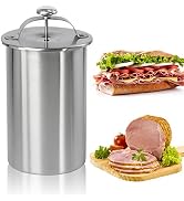 Stainless Steel Ham Maker Meat Press Cooker for Making Healthy Homemade Deli Meat with Thermomete...