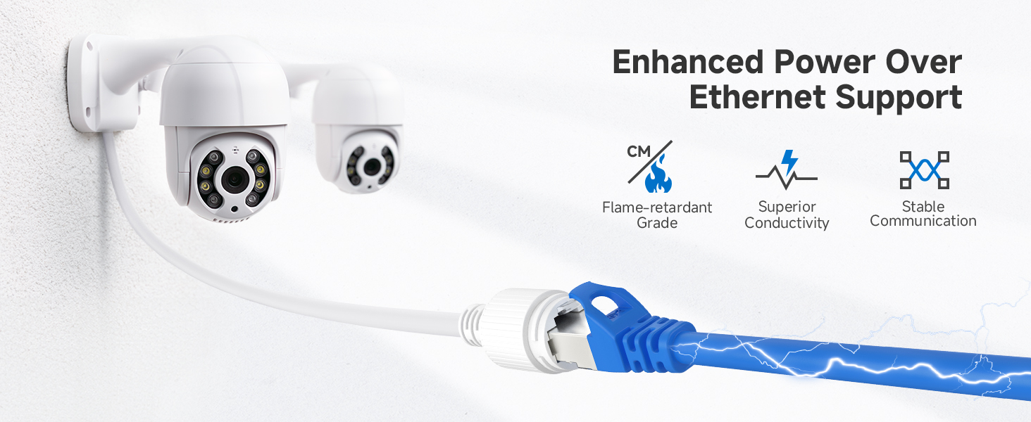 Cat 6 ethernet cable with 24 AWG copper wire for high-speed connectivity