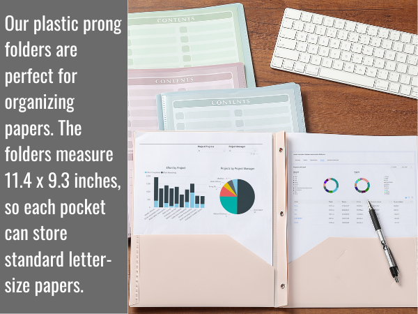 Mr. Pen- Plastic Folders with Clear Front Pocket