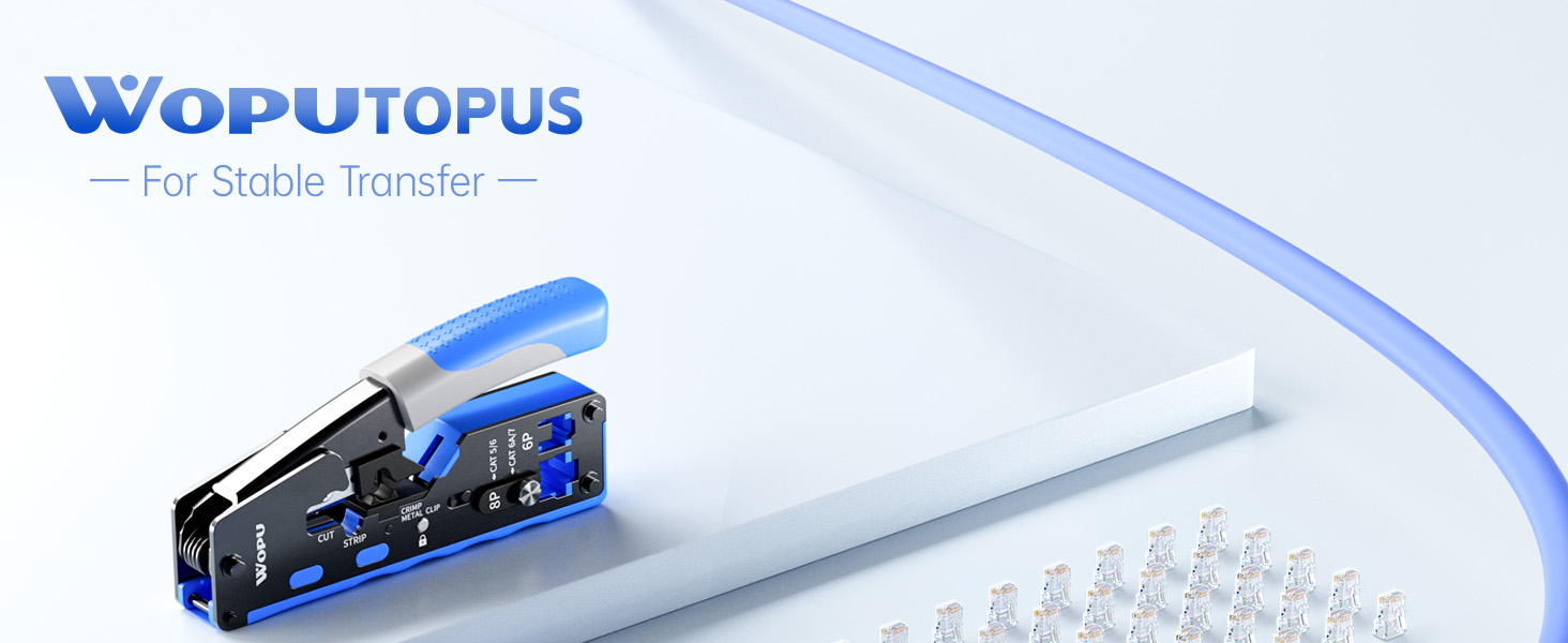 RJ45 Crimp Tool Kit Pass Through
