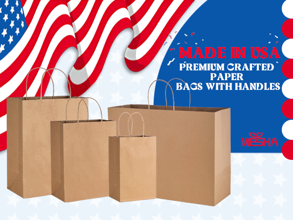 brown paper bags with handles
