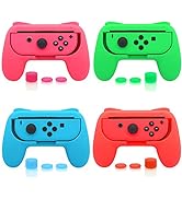 FASTSNAIL 4 Pack Grips Kit Compatible with Nintendo Switch Animal Crossing for Joy Con, Wear-Resi...