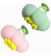 2 Pcs Bath Sponge, 2026 Upgrade Super Soft Yellow Flower-Shaped Suction Cup Bath Sponge, Upgraded...