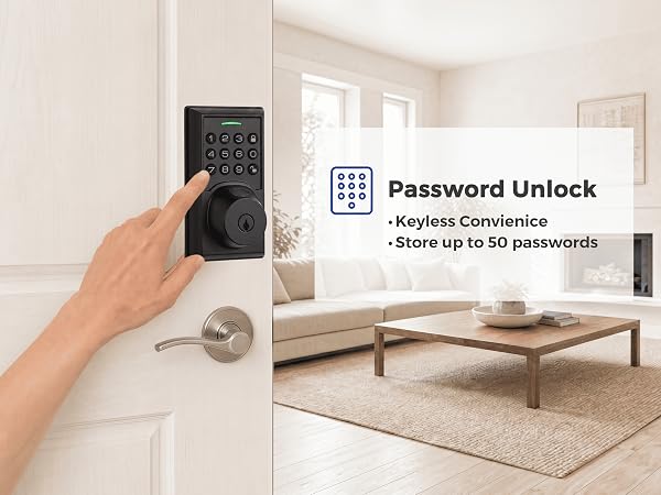 Fingerprint Unlock Smart Deadbolt Lock