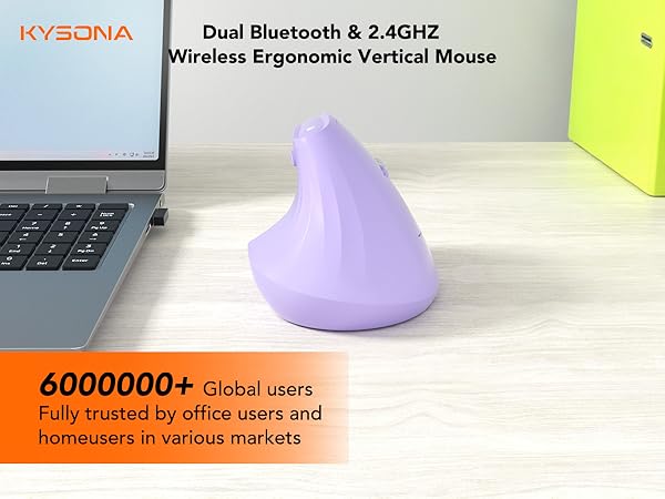 Wireless Bluetooth ergonomic mouse