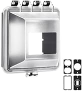 TAYMATIC 2-Gang Outdoor Outlet Cover,Weatherproof Receptacle Cover,Extra-Duty in-Use Outlet Cover...