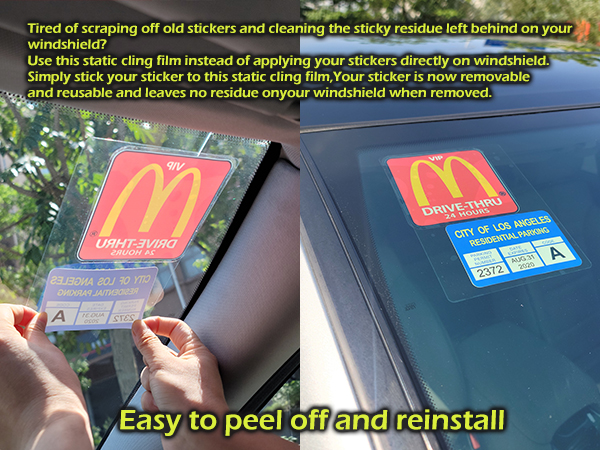 Windshield Sticker Applicator Electrostatic Film