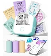 Memoking Sticker Printer Box T02 Mini Printer - AI Sticker Maker for Kids, Print Pod Inkless Blue...