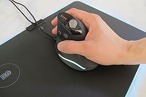 mojo vertical silent gaming mouse with directional joystick for gamers