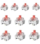 Fejwlvs ZhouWang Red Switch 3 Pin 50gf Pre-Lubricated,Dustproof Linear Switch,Suitable for RGB,Me...