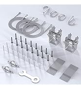 Amgo Rectangle Hardware Kit for Sun Shade Sail Canopy Installation, 316 Stainless Steel, Anti Rus...