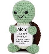 Gifts for Mom from Daughter Son, Mothers Day Birthday Gifts Mini Funny Turtle with "Love You Mom"...