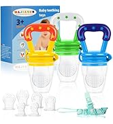 WAJIAYON Baby Fruit Feeder/Food Feeder Pacifier (3 Pack)- Infant Teething Toys | Fruit Pacifier F...