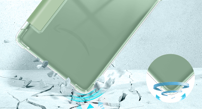 Kindle 2024 2022 11th generation 6 inch lightweight slim case clear tpu flip fold cover