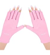 AIRSEE UV Gloves for Nail Lamp,Professional UPF50+ UV Protection for Manicures Nail Art,Fingerles...