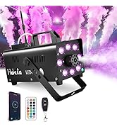 Hakuta Smoke Machine, Wi-Fi Smart Fog Machine with 8 LED Lights and 13 Colorful LED Lights Effect...