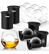 Clear Ice Cube Maker, 2.5" Stainless Steel Crystal Clear Ice Ball Maker, Non-BPA Premium Silicone...