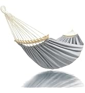 Double Hammock 2 Person Extra Large 220x150cm Total Length 330cm Load 500lb Canvas Cotton Hammock...