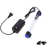 11W UVC Aquarium Light for Fish Tank and Pond – Quartz Tube Waterproof UV Lamp, Water Clarifier f...