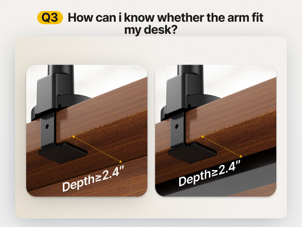 How can I know whether the arm fit my desk