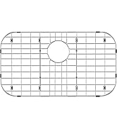 Sink Protector Grid 26" L X 14" W, Kitchen Sink Protector Bottom Grid with Corner Radius Rear Dra...