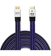 KONTROLFREEK DisplayPort 1.4 Cable 12ft (3.6m), Nylon Braided 8K DP to DP Gaming Cable (8K@60Hz, ...