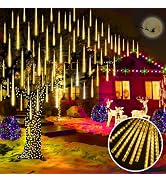 KNONEW Christmas Lights Outdoor, 15 inch 24 Tubes 672 LED Meteor Shower Lights Plug in Waterproof...