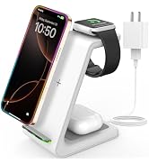 3 in 1 Charging Station for Apple: Wireless Charger Phone Charger Stand for iPhone 17/16/15/14/13...