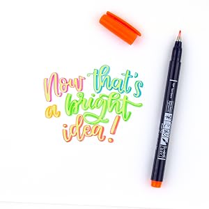 image of lettering made with Fudenosuke marker