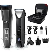 Beatslm Manscape Beard Trimmer for Men, Groin & Body Hair Trimmer, Ball Shaver, Nose Hair Clipper...