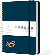 Lined Spiral College Ruled Journal Notebook,140 Pages,A5(5.9" x 8.3") | Navy Blue,Hardcover,for M...