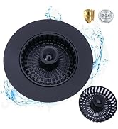 3 in 1 Kitchen Sink Bounce Core Drain Strainer and Stopper, Sink Stopper with an Extra Sink Strai...