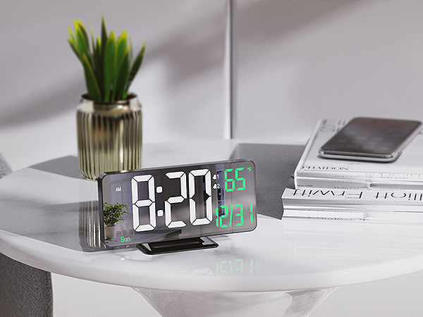 alarm clock with temp