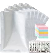 50pcs 1 Gallon Mylar Bags for Food Storage with Oxygen Absorbers 500CC (6 Packs of 10pcs) and Lab...