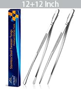 2 Pcs 12-Inch Kitchen Tweezers