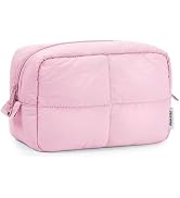 Narwey Puffy Makeup Bag for Travel Women Girl, Quilted Makeup Bag Cosmetic Bag, Cute Puffer Make ...