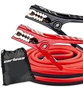 CARTMAN 4 Gauge 16 Feet Jumper Cables 300AMP Heavy Duty Booster Cable in Carry Bag