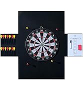 OCMML Dart Board Wall Protectors Multi-Functional Set with Scoreboard,Scoring Marker&Dart Holder ...