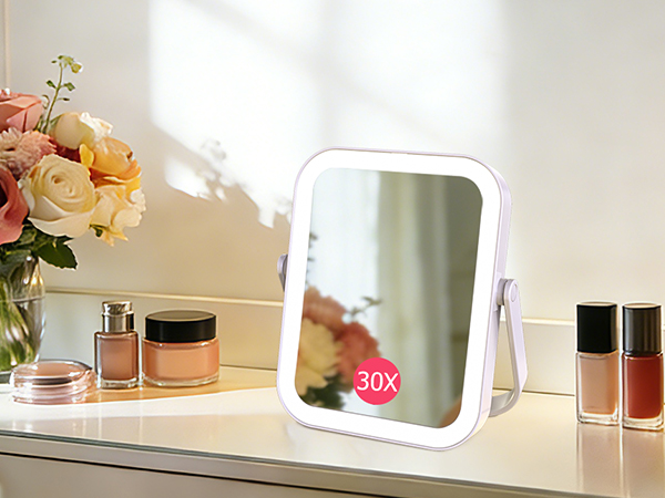 funtouch rechargeable travel makeup mirror