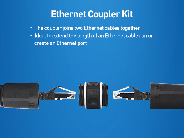 10Gbps Cat6A Shielded Waterproof Ethernet Couplers