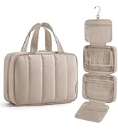BAGSMART Travel Toiletry Bag for women, Portable Hanging Hook Makeup Bag Organizer, Waterproof Ma...