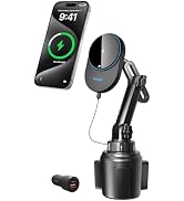 Miracase for Magsafe Car Mount Charger, 15W Fast Charging Cup Holder Phone Holder Wireless Magnet...