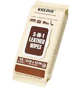 Kreair 3in1 Leather Wipes 75 XL Count, Clean, Condition & Restore Shine, Extra-Large 8"x10" Wipes...