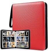 WOT I Trading Card Binder, 900 Pockets Baseball Card Binder Sleeves with Zipper, Double Sided Poc...