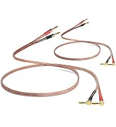 UCINNOVATE 2 Pack 13 AWG Speaker Wire with Banana Plugs, 2X 3m HiFi Speaker Cable with Gold-Plate...